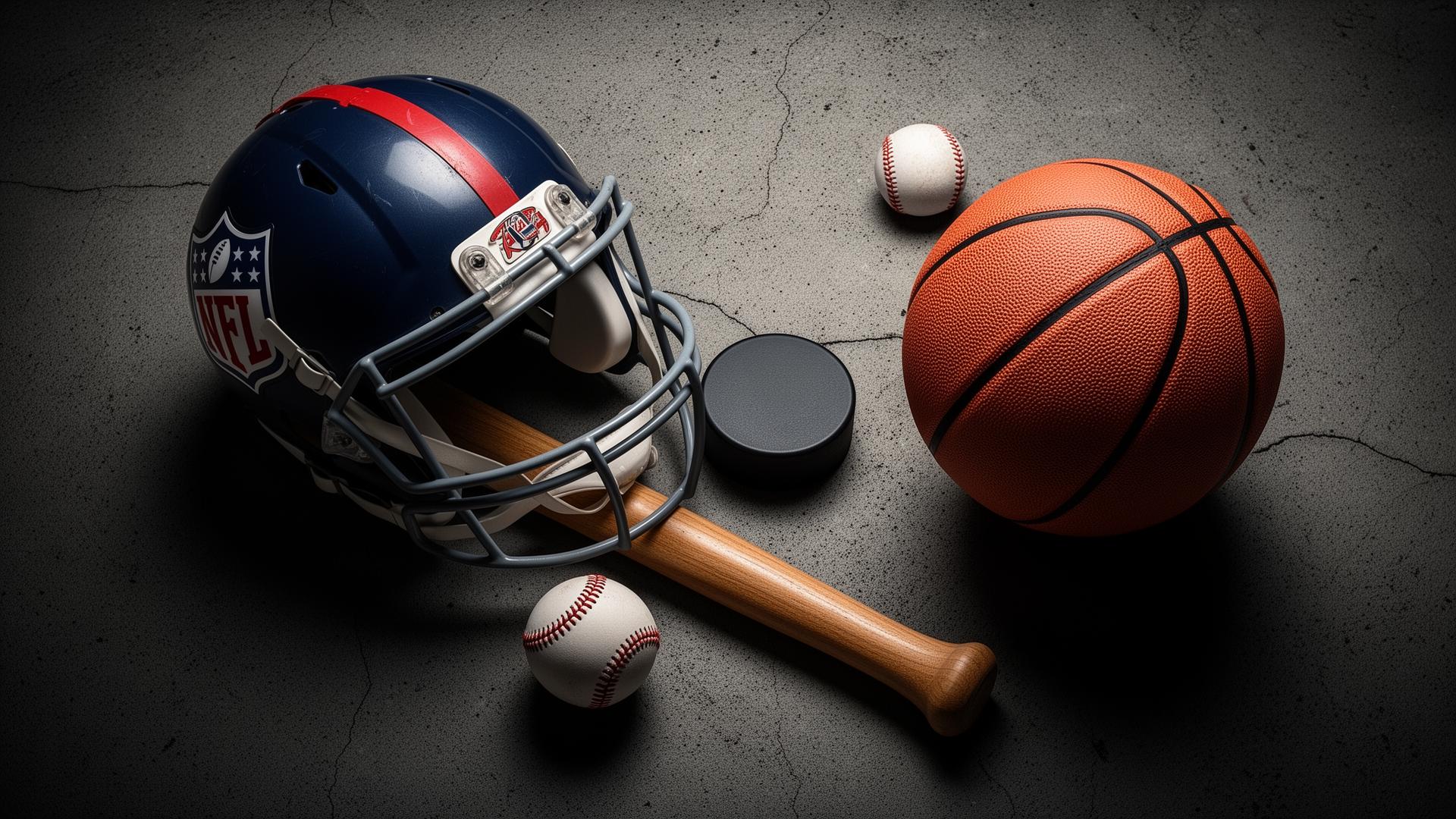 NFL, NBA, NHL, MLB gear